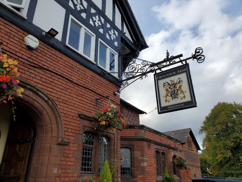 Grovesnor Arms Pub sign, Alford