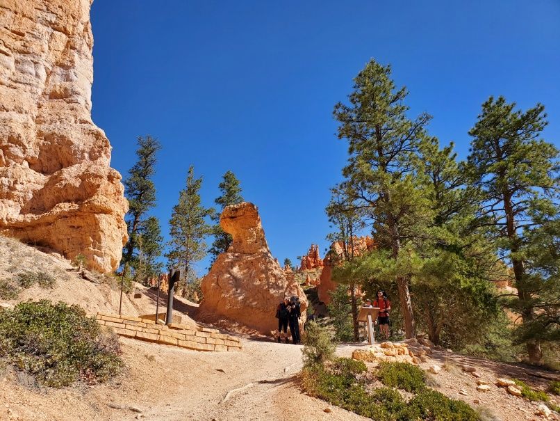 Hoodoos on trail