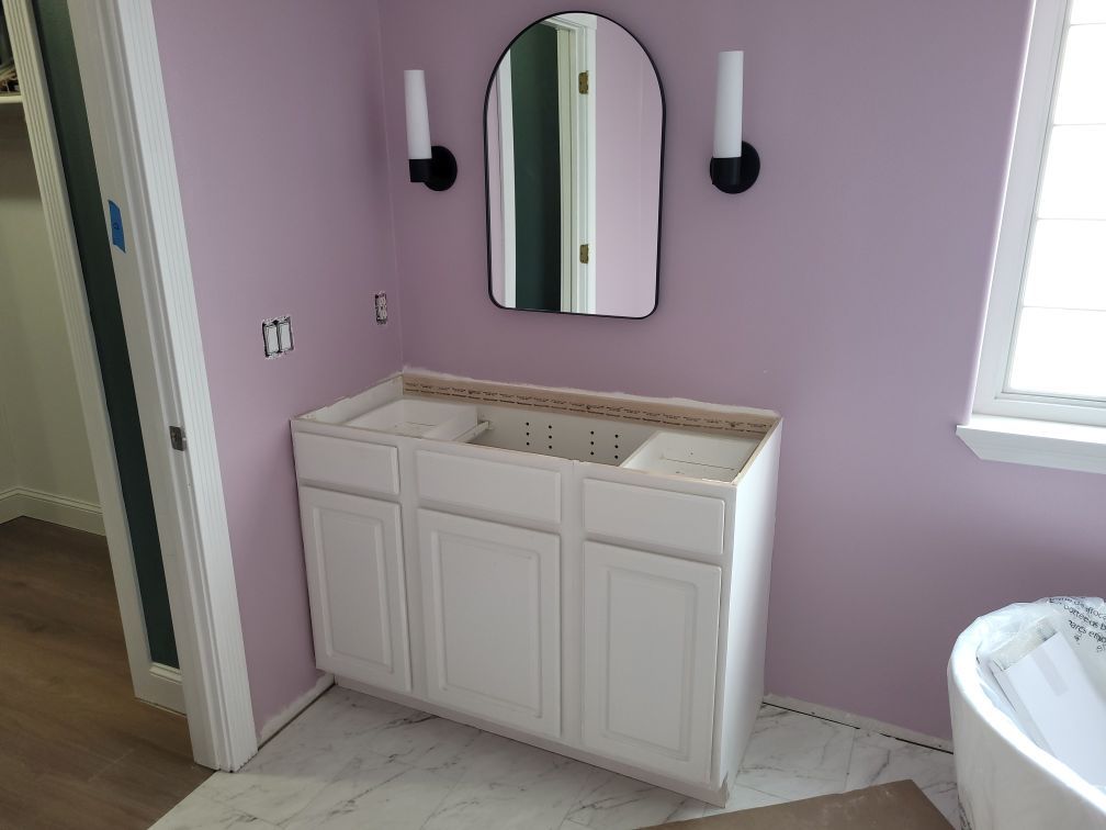 Vanity with Medicine Cabinet & Sconces